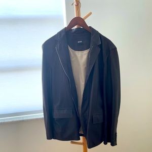 Hugo Boss Leather Coat.